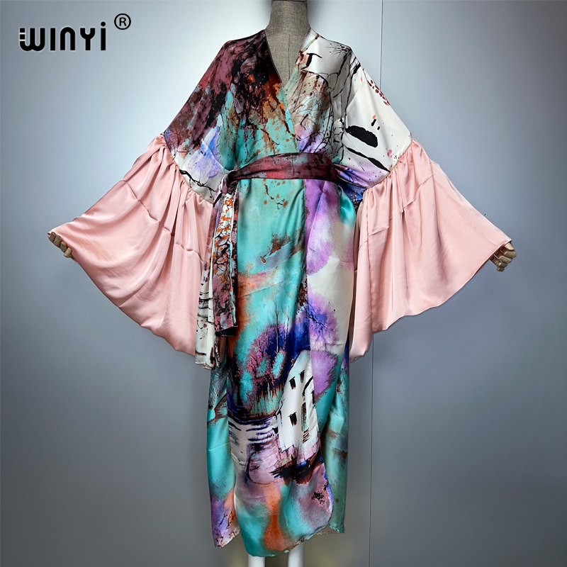 Kaftan Women Boho - WINYI Abito Kimono Estivo da Festa,