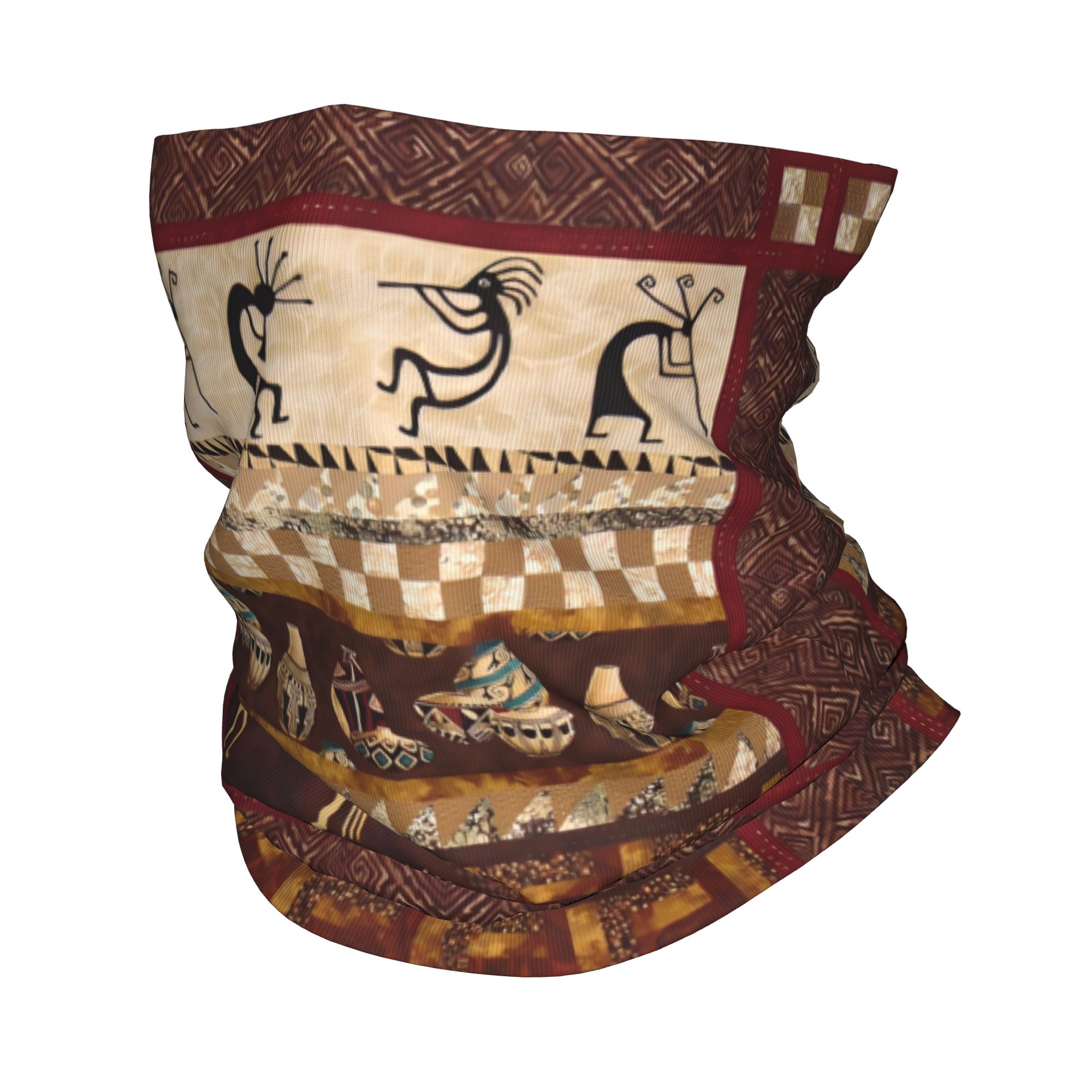 Ethnic Fashion Designer - Personalizzato Kokopelli Inverno Fascia Scaldacollo Uomo