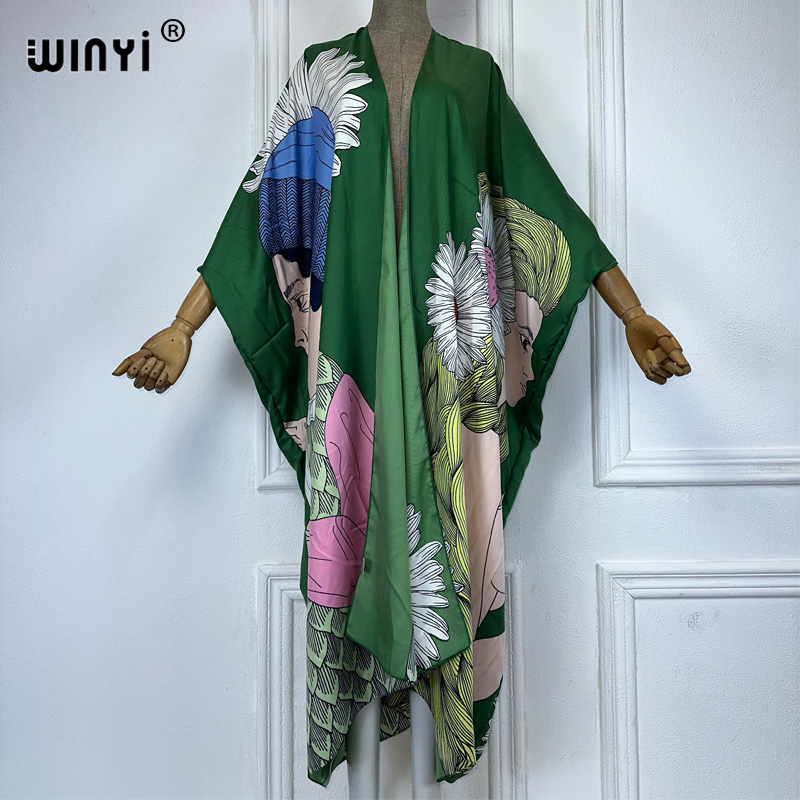 Kaftan Women Boho - WINYI boho stampa Kimono sexy Cardigan