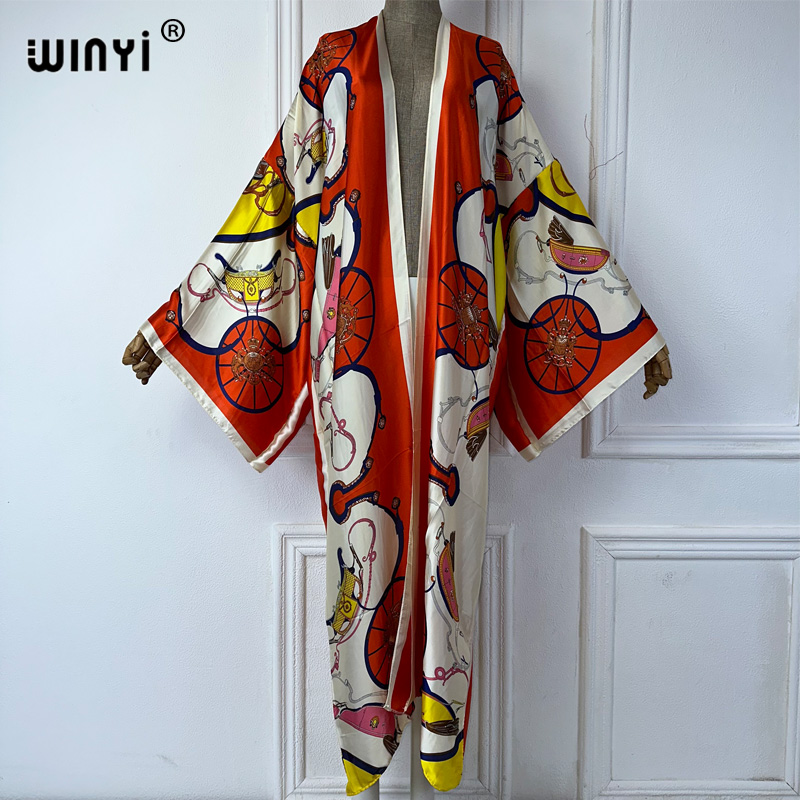 Kaftan Women Boho - WINYI Kimono Estivo con Stampa Boho,