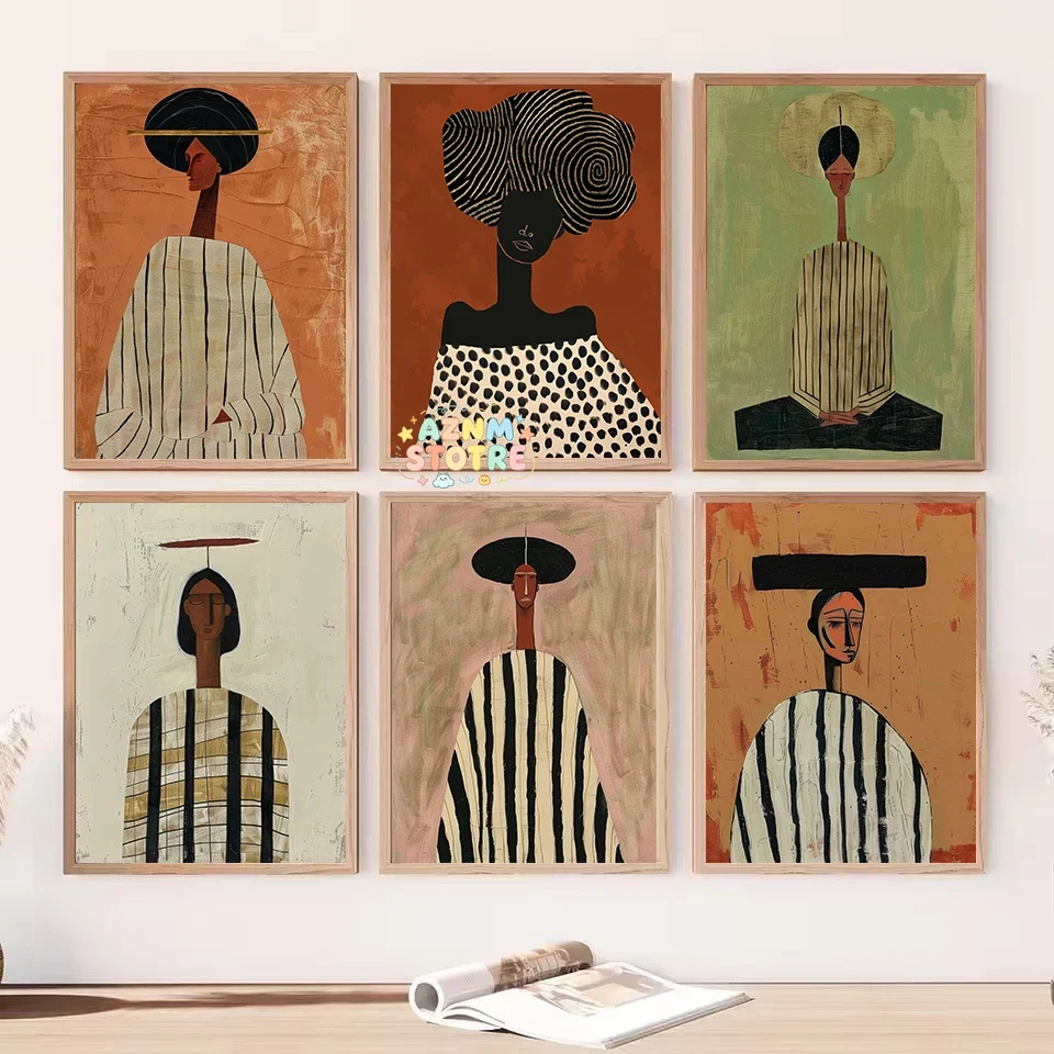 Ethnic Contemporary Fashion - Poster su tela con ritratto di