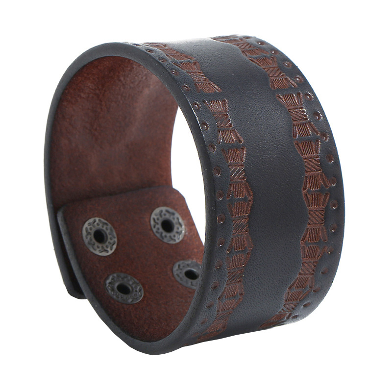 Bracciale largo in pelle di va - Ethnic Fashion Pk recensione e prezzo